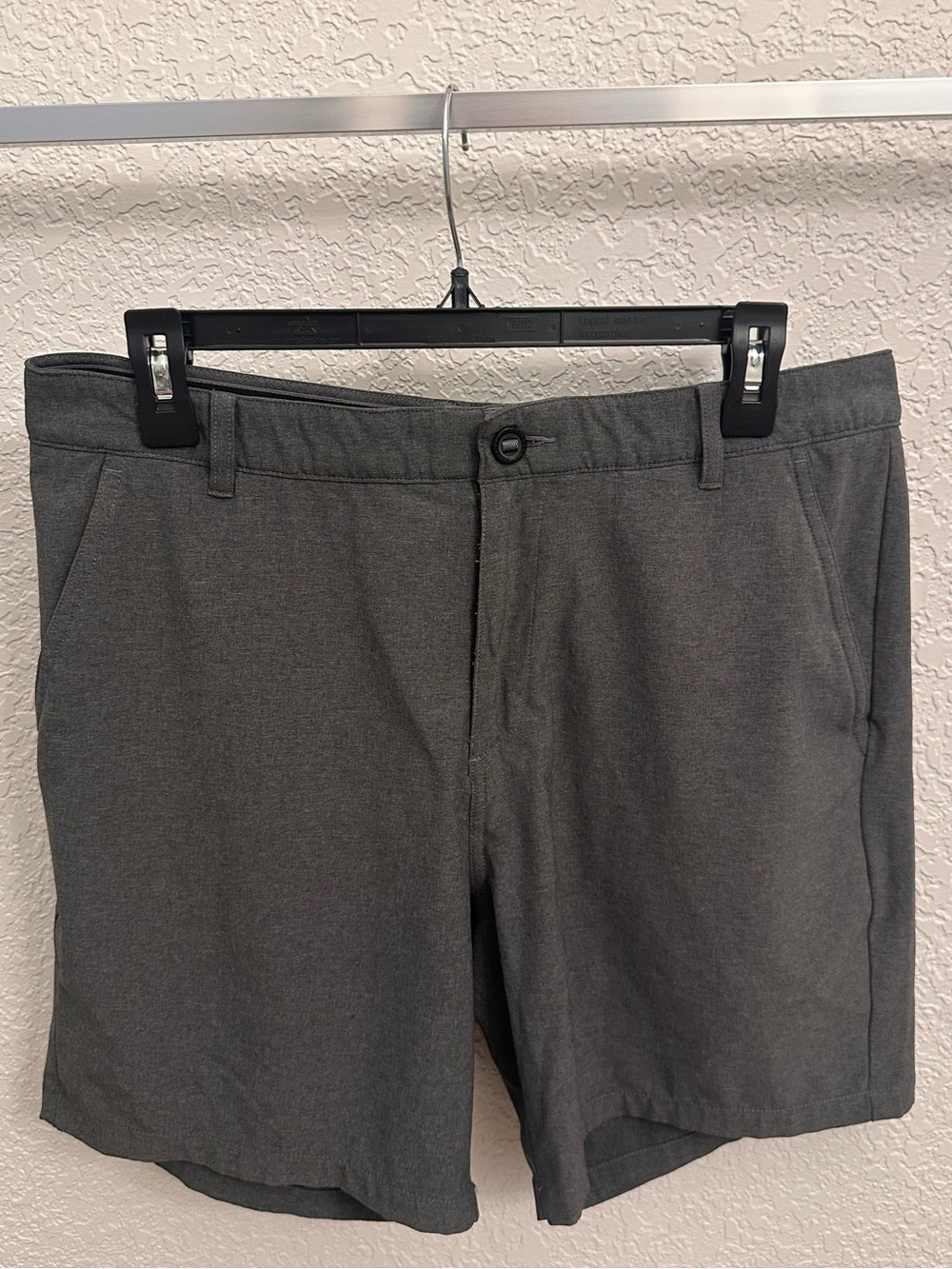 Puma Men's Charcoal Flat-Front Performance Shorts